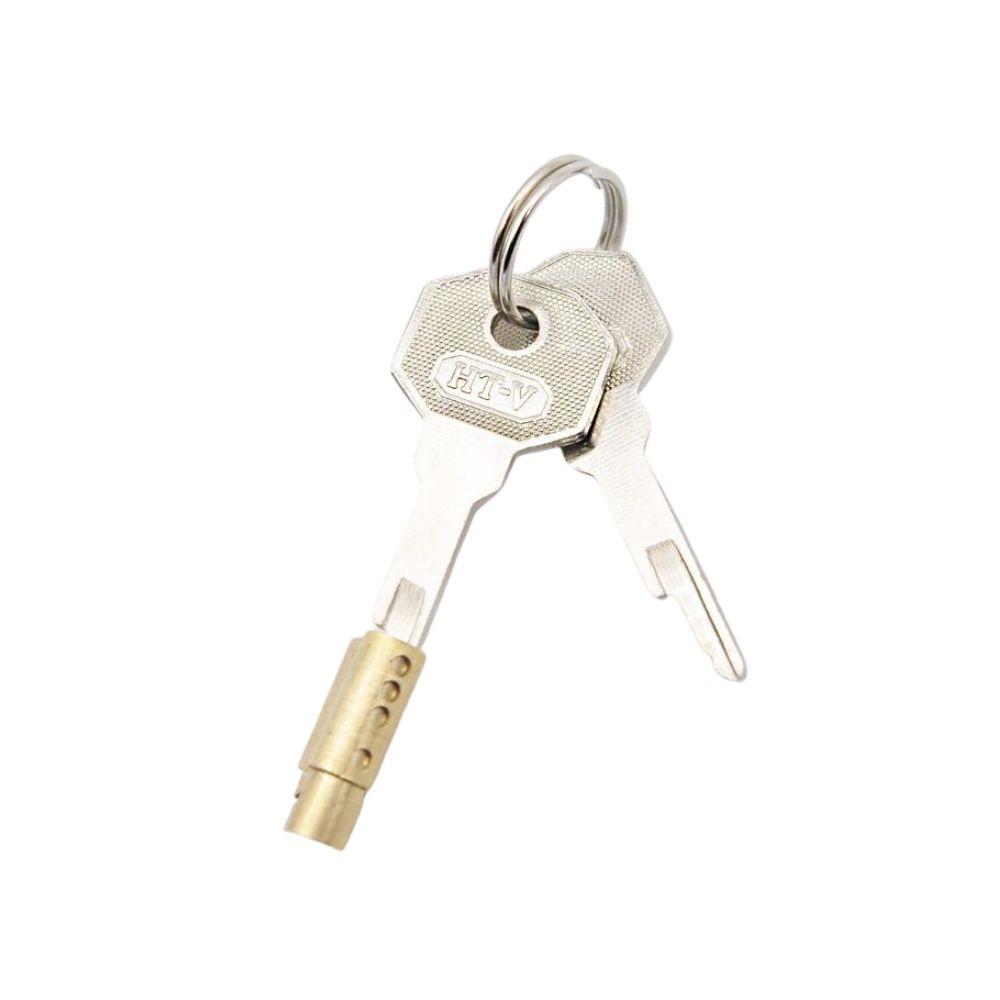 Unlock intense submission and control with our sleek, stainless steel chastity lock. As it secures your cage in place, navigate desires and challenges, turning horror and rage into profound intimacy.