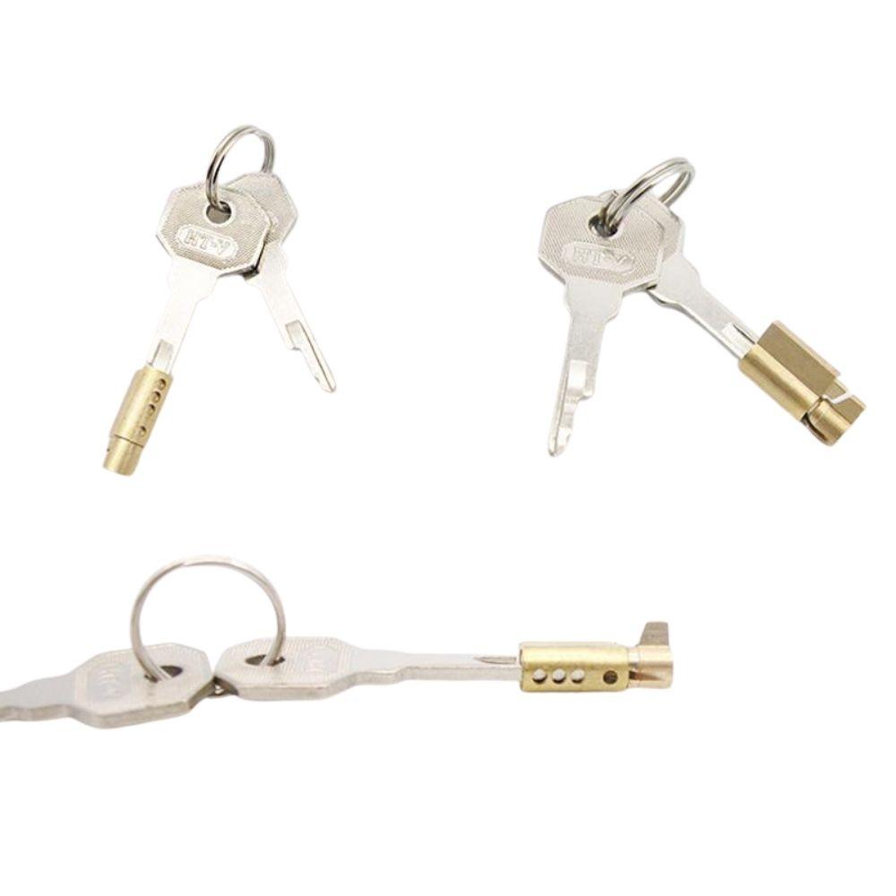 The Sevanda Stainless Chastity Lock with extra padlock security ensures unmatched restraint. Its Alcatraz-like design, crafted from sturdy stainless steel, keeps control discreet yet unyielding.