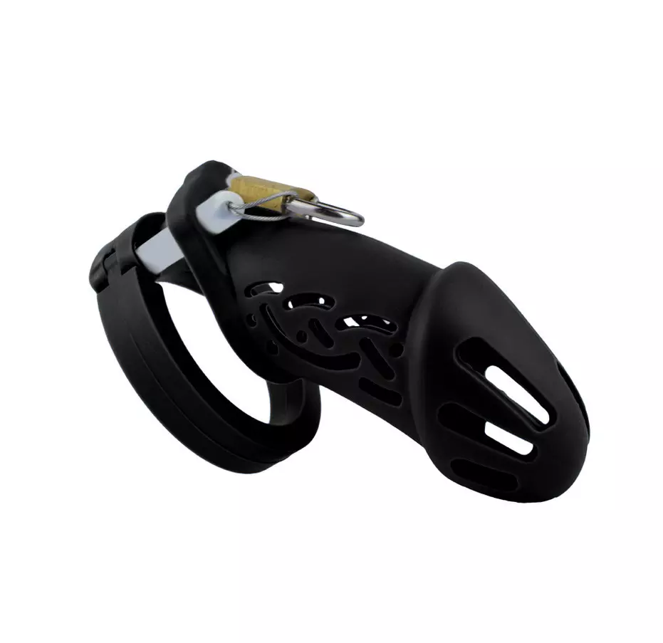 Embrace your inner sub with this flexible silicone chastity device, ensuring strict discipline. Perfect for virgins, detailed instructions help you lock securely. Compact, stylish, practical.