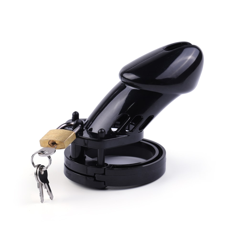 Discover the room of desire with this black silicone cage. Lightweight yet secure, it offers comfort and control during waking hours. Let your partner's hand guide your pleasure with every touch.