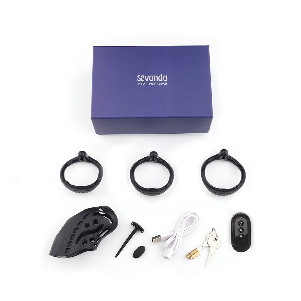 Remote Controlled Electro-Shock Chastity Cage | Total Chastity