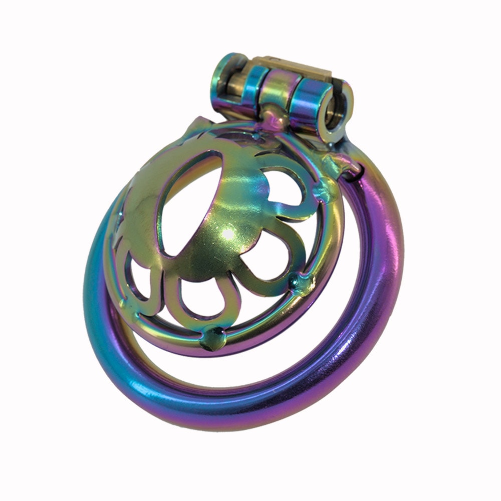 Celebrate diversity with a micro cage that offers secure comfort and prideful flair. Perfect for a smaller penis, it prevents night erections with its unique rainbow design and adjustable fit.