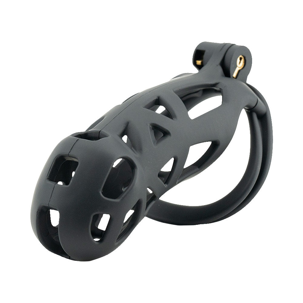 Unlock inescapable pleasure with this breathable, hypoallergenic chastity kit. With multiple sizes for a snug fit, wearers can't feel discomfort or atrophy. Complete set with secure lock!