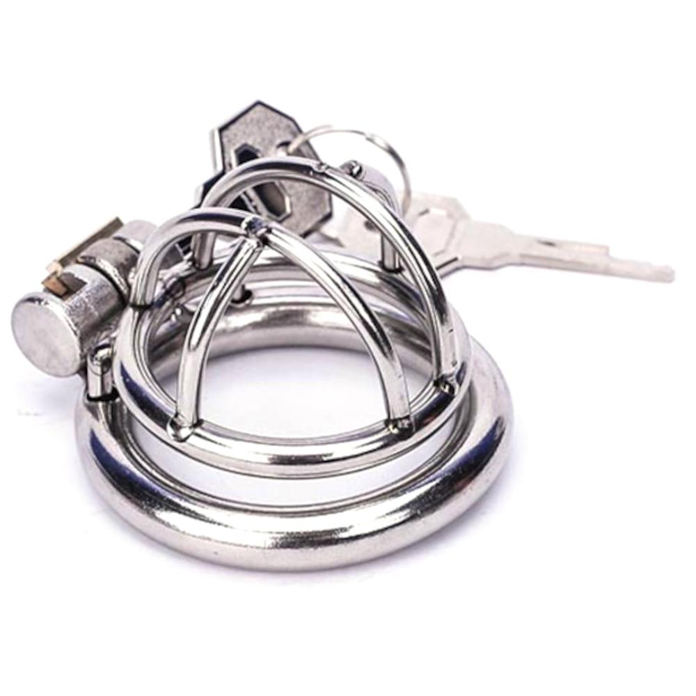 Devilishly Small Metal Male Chastity Cage