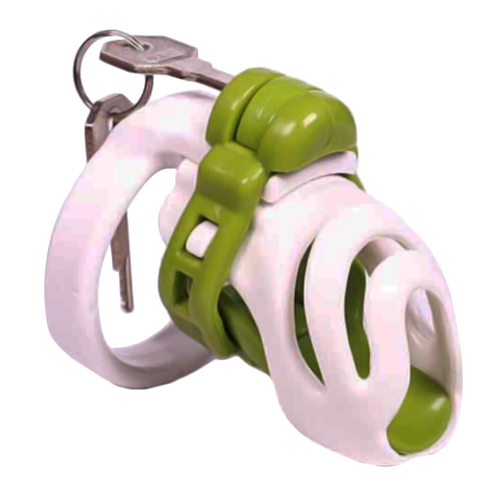 Indulge in stimulating pleasure with this vibration-enhanced chastity kit. Its discreet design integrates vibrations to tease and thrill, offering a snug, breathable fit for public wear.