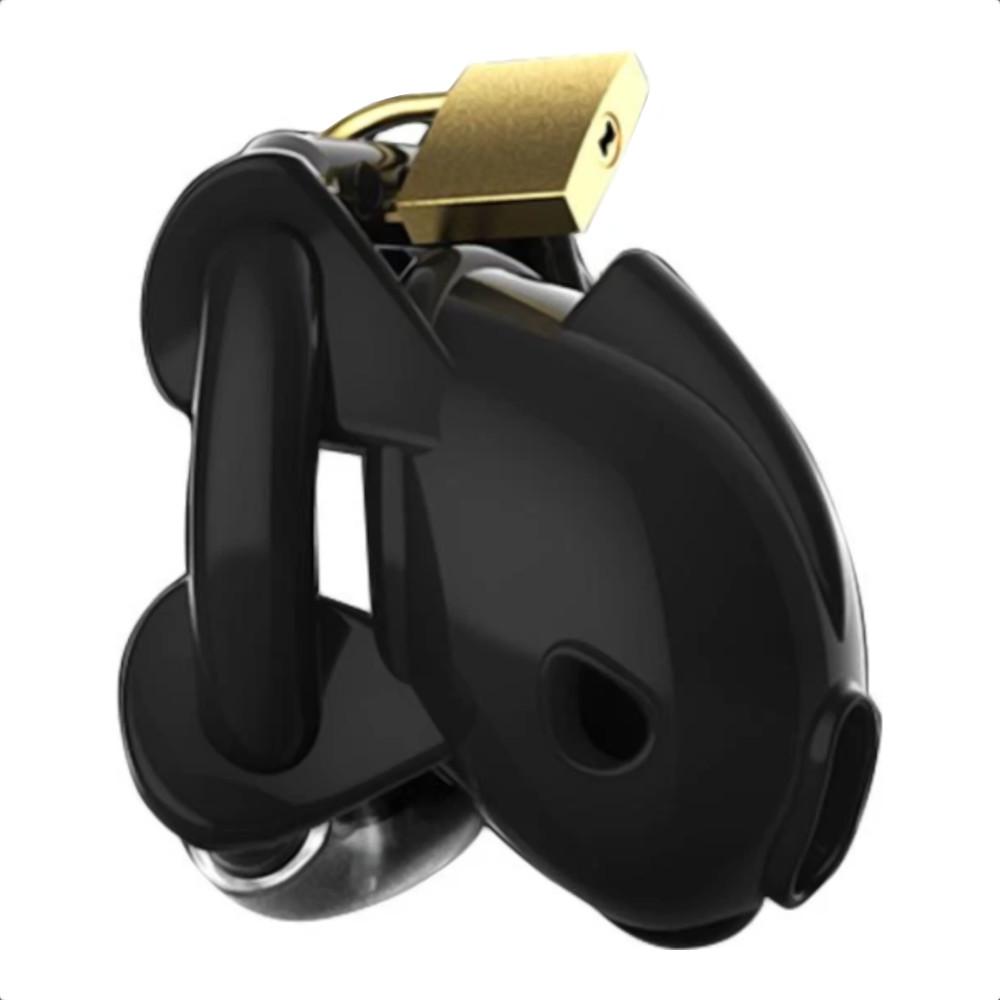 The Short Black Male Chastity Device